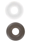 Button rings 2 pieces transparent