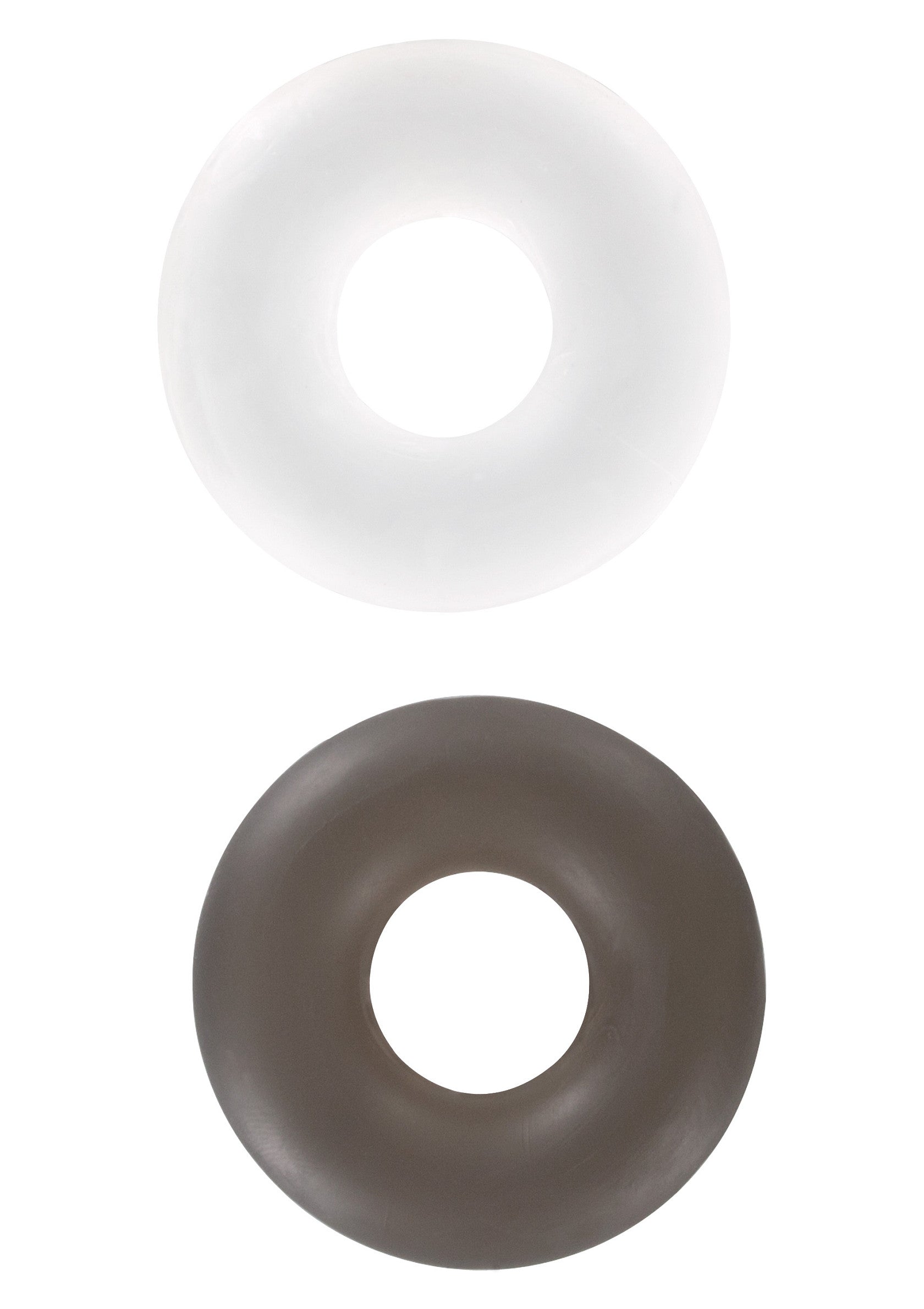 Button rings 2 pieces transparent