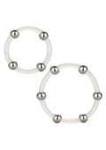 Transparent Steel Beaded Silicone Ring Set