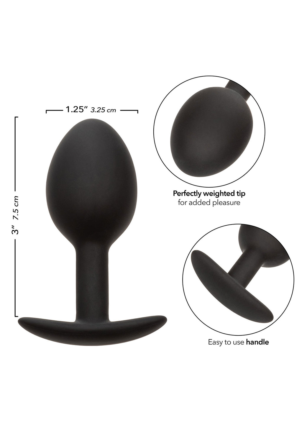 Tappo in silicone nero appesantito