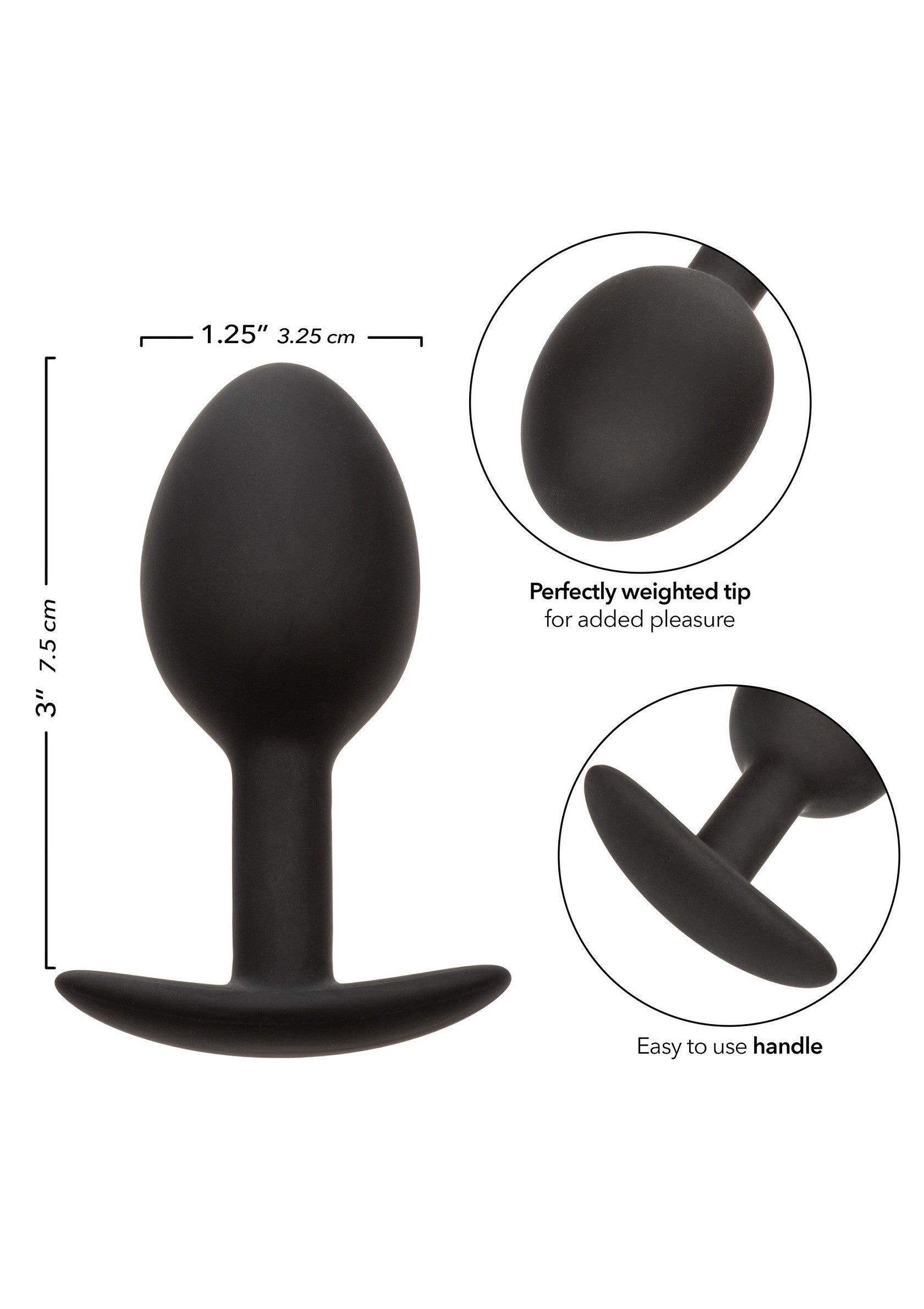 Tappo in silicone nero appesantito