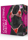 Assorted Candy thong and bra set