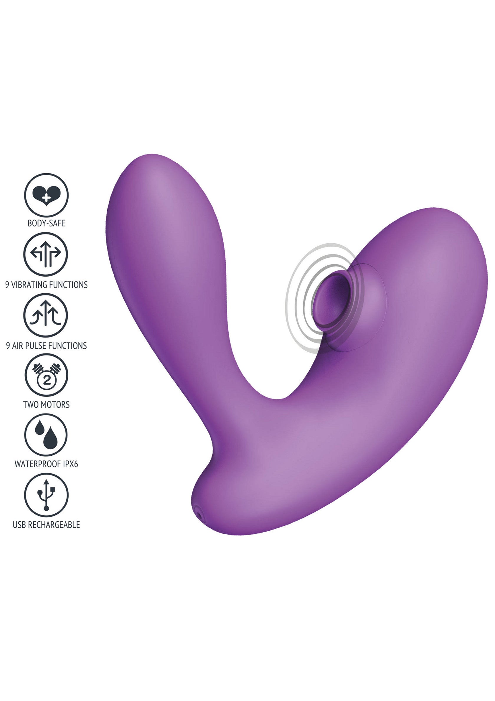 Vibratore ad aria DuoVibe I, viola