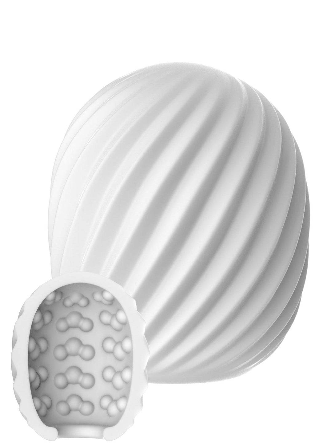 White spiral mini massager