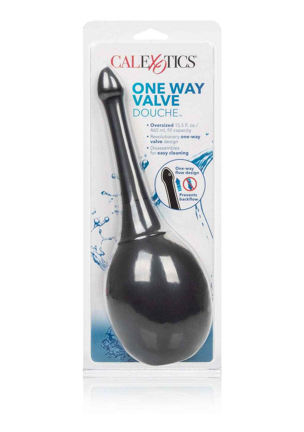 Black one-way valve shower