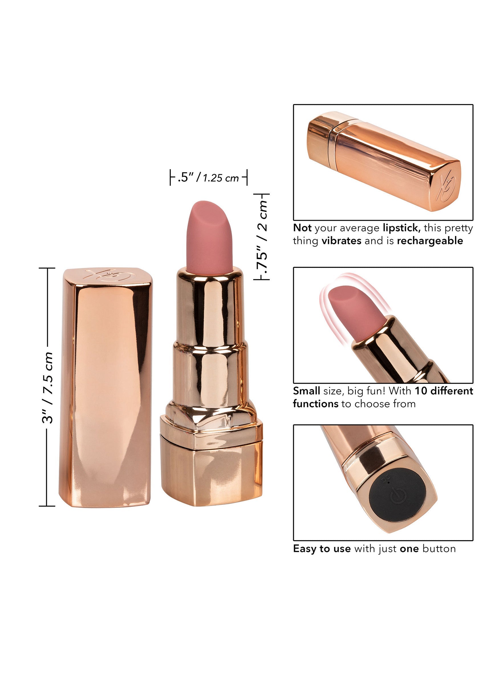 Rossetto ricaricabile rosa Hide & Play