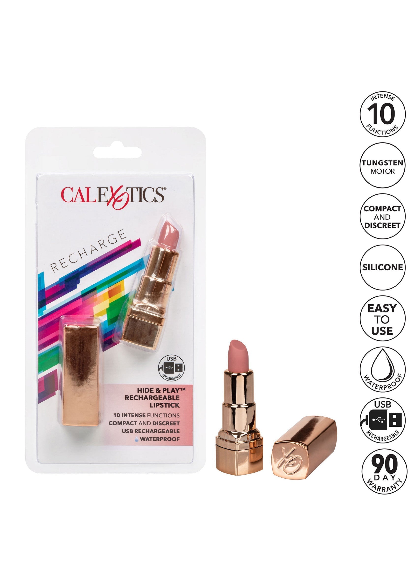 Rossetto ricaricabile rosa Hide & Play