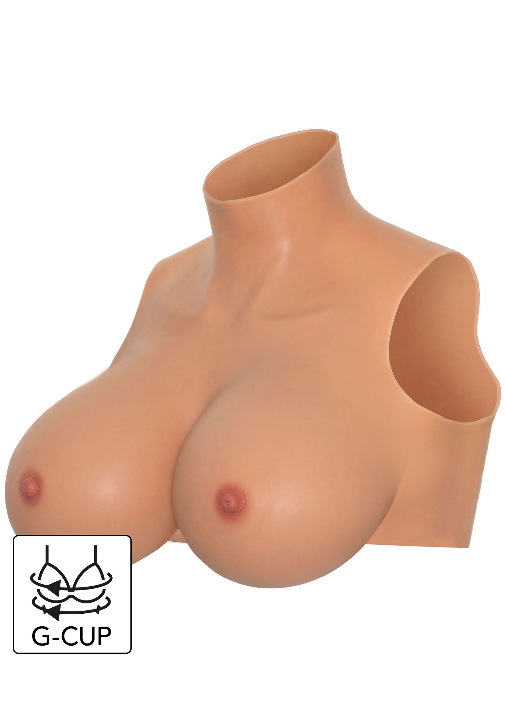 Wearable crop top for G-cup breasts in leather