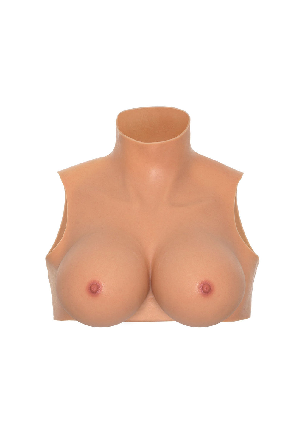 Wearable crop top for G-cup breasts in leather