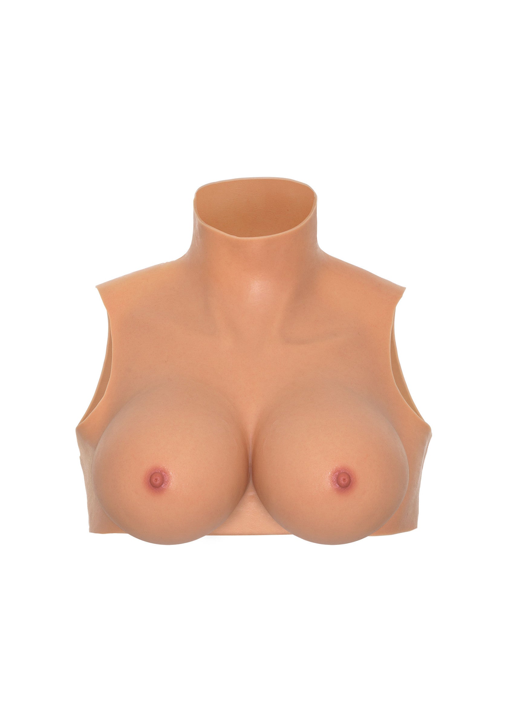 Wearable crop top for G-cup breasts in leather