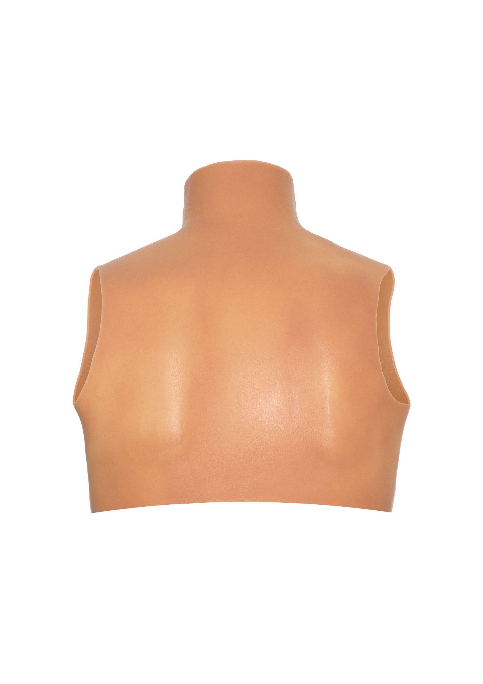 Wearable crop top for G-cup breasts in leather