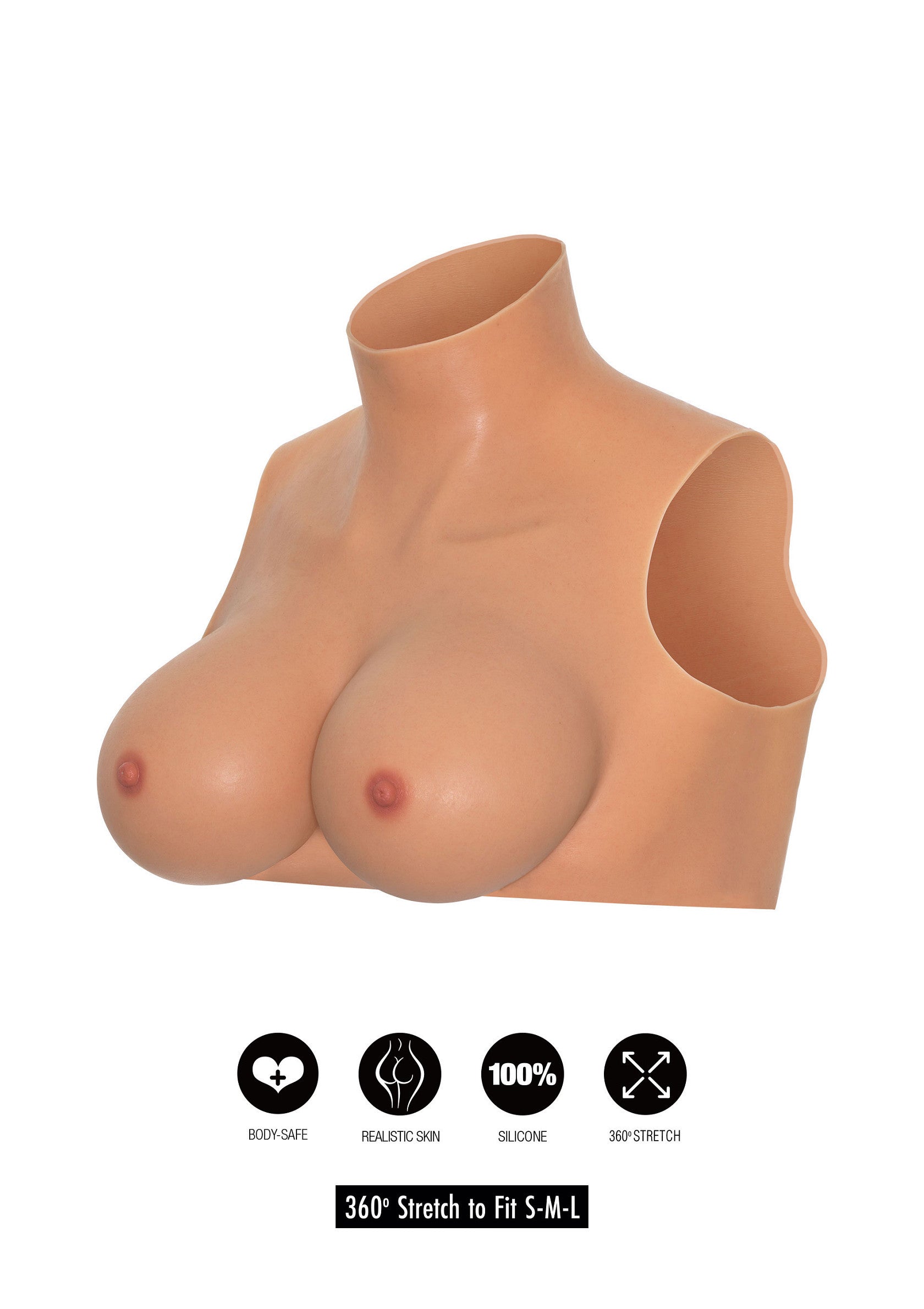 Wearable crop top for E-cup breasts leather