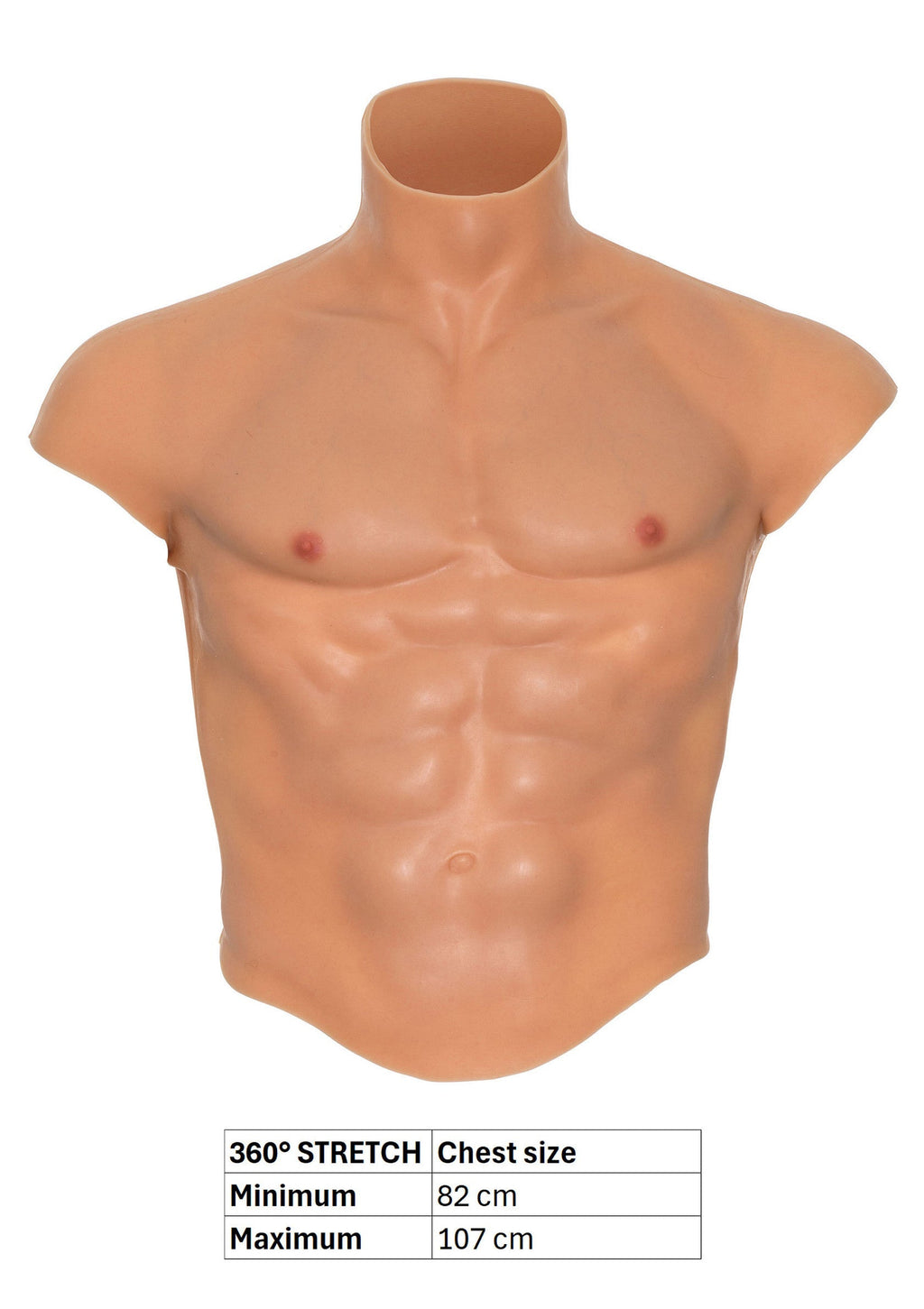 Pectorals and silicone abs for torso