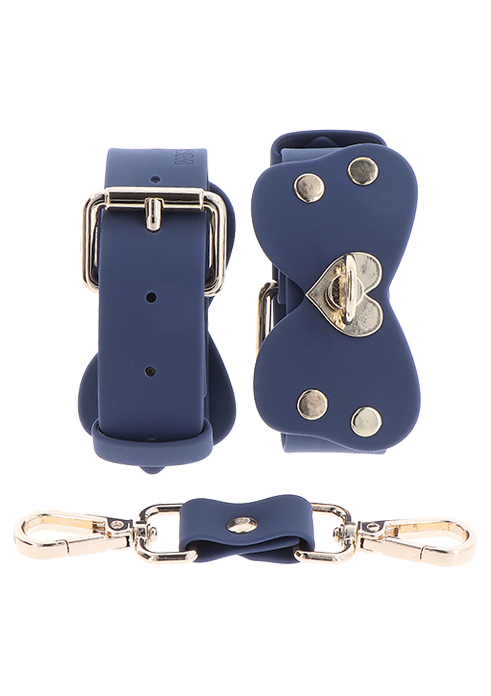 Blue silicone wristband set