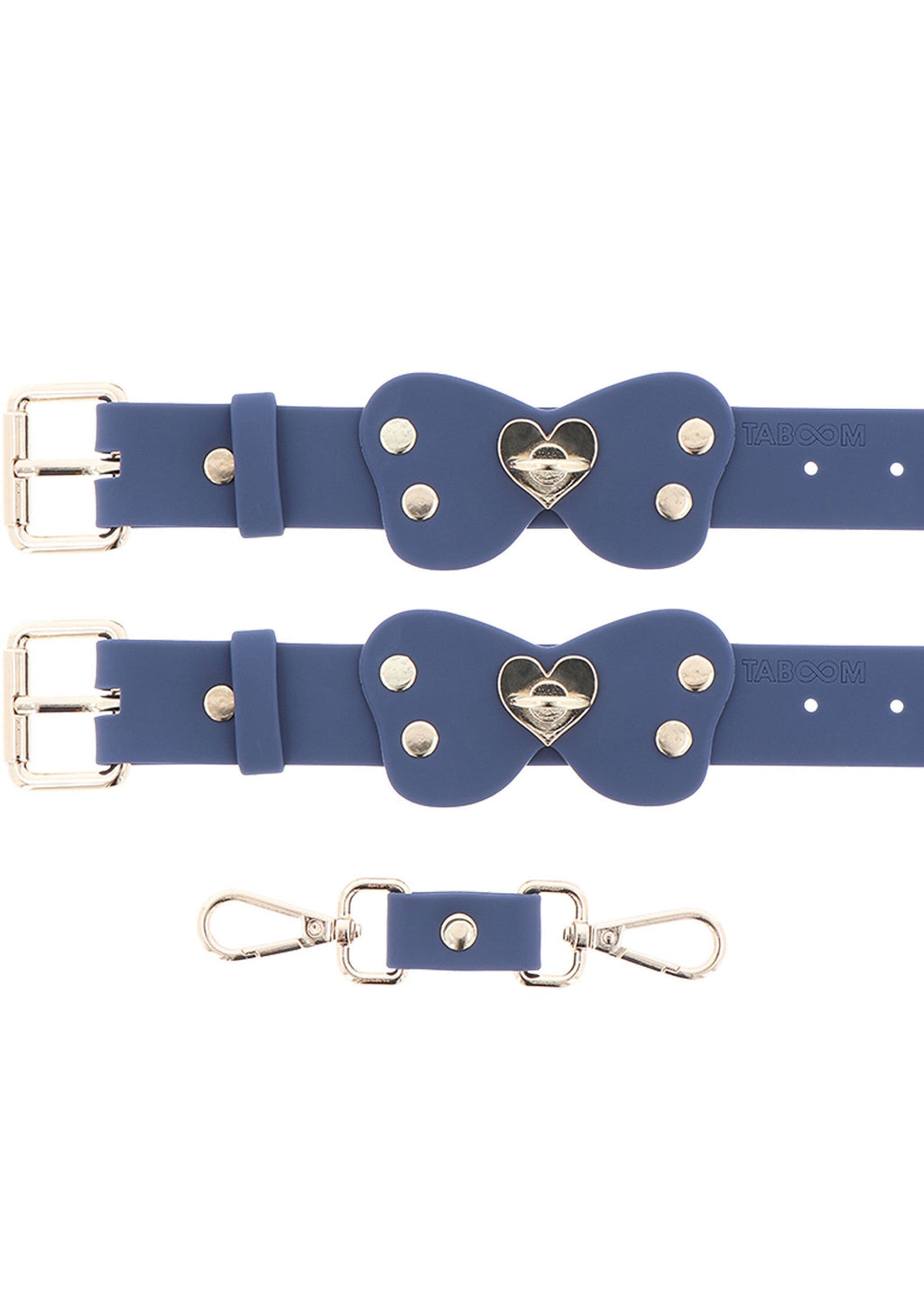 Blue silicone wristband set