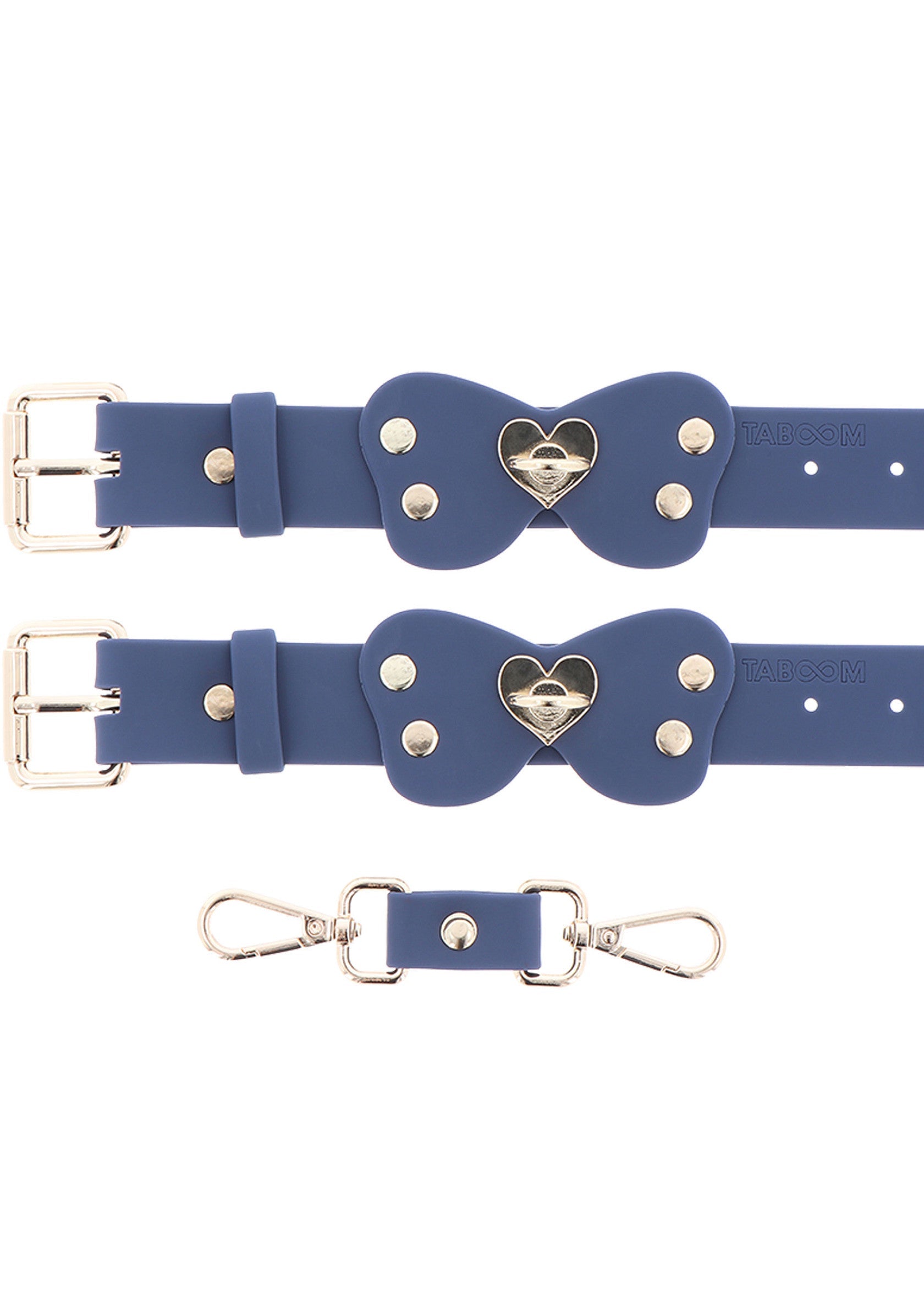Blue silicone wristband set