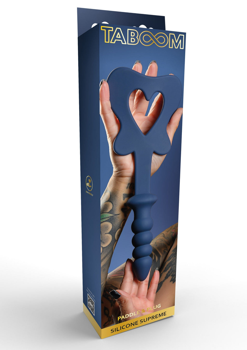 Spatola e tappo in silicone blu