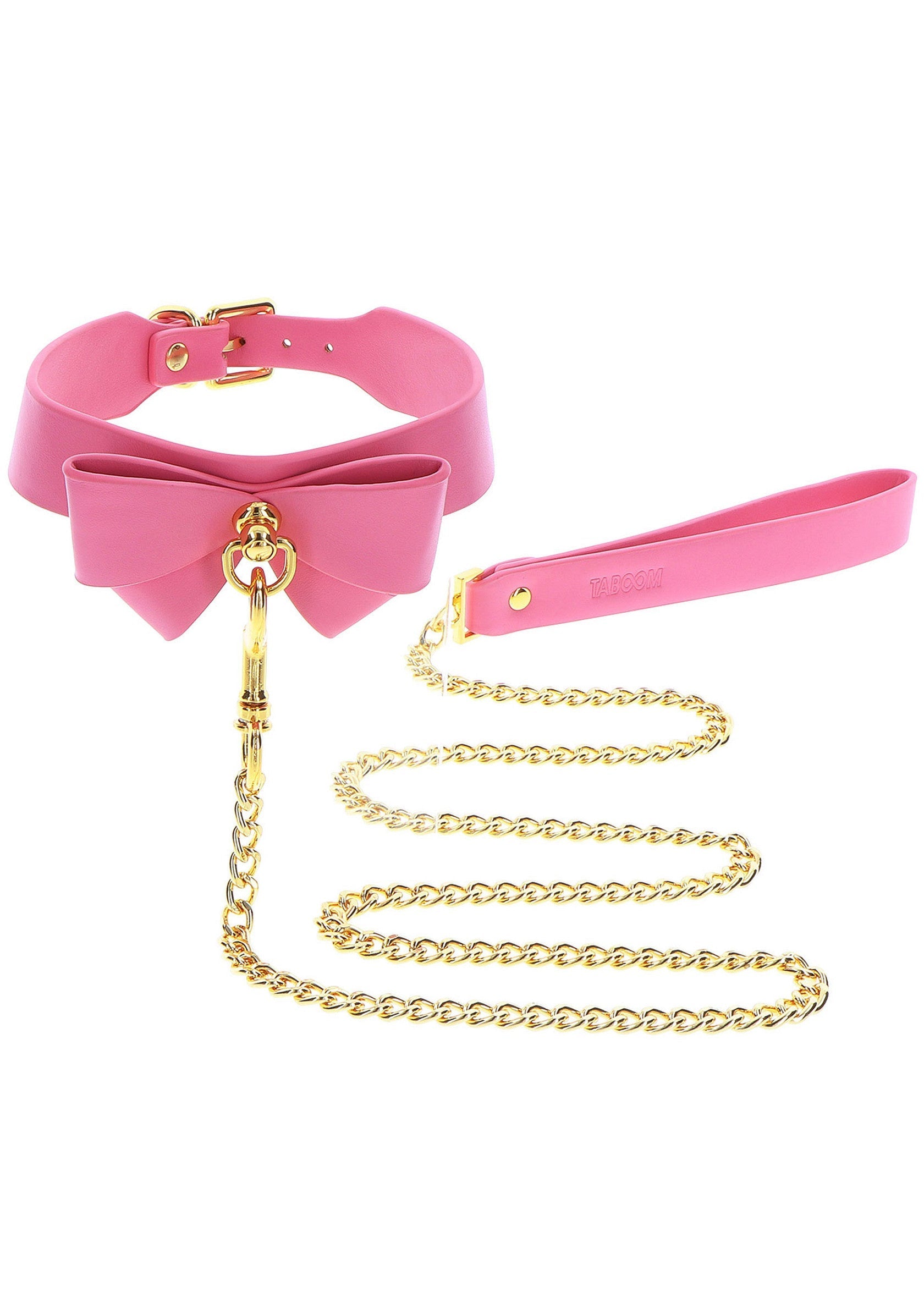 Pink collar and leash