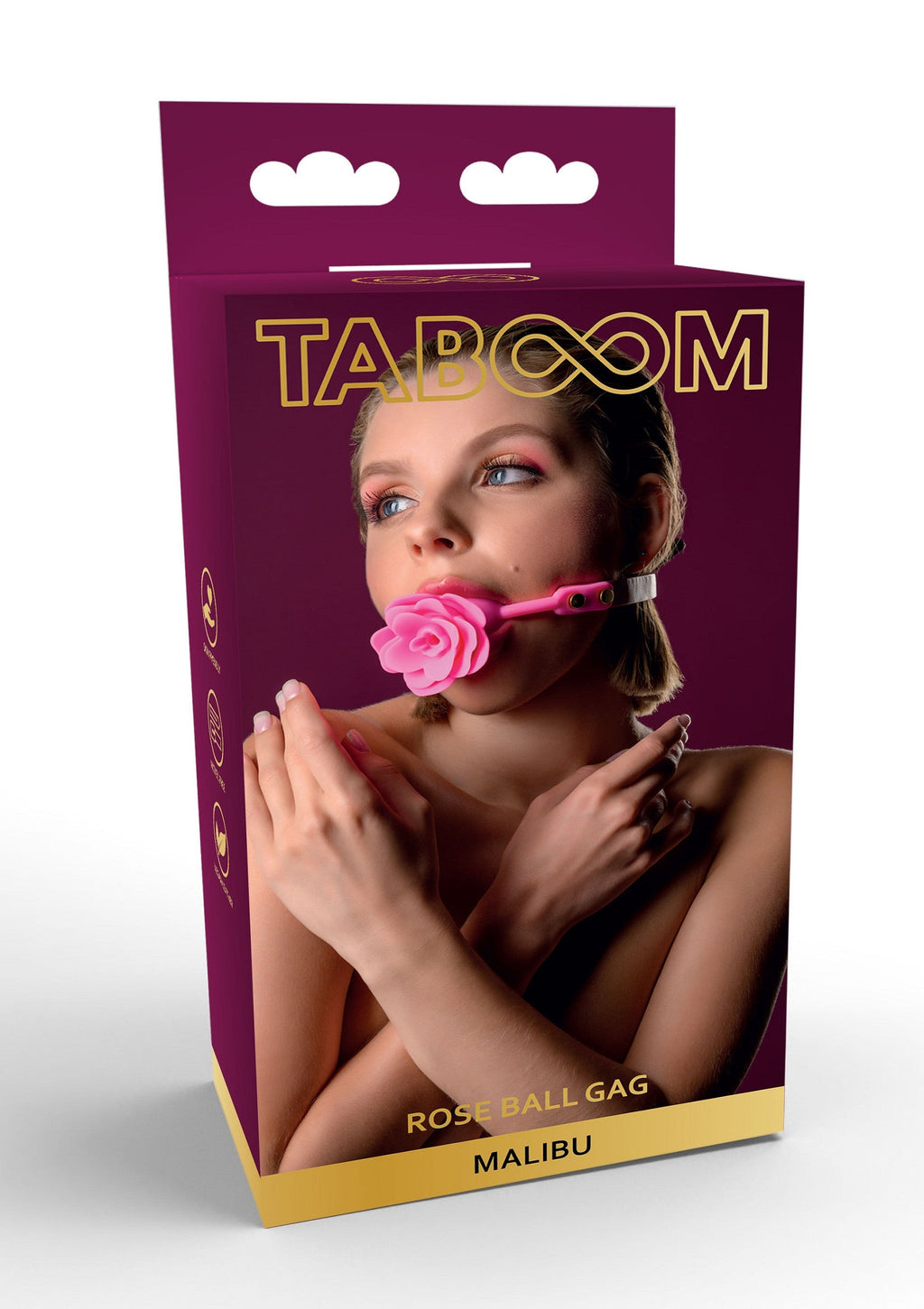 Pink rose ball gag