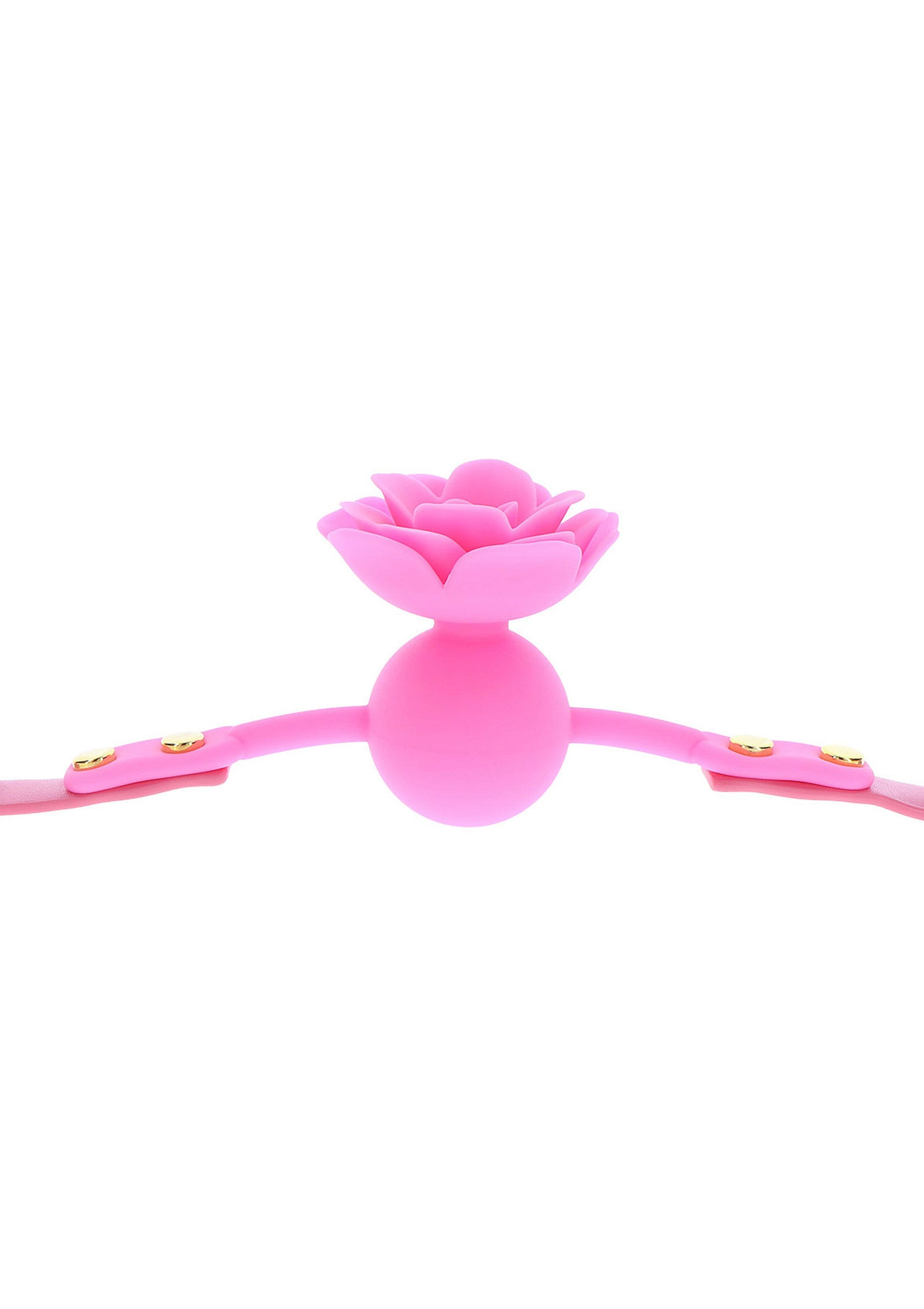 Pink rose ball gag