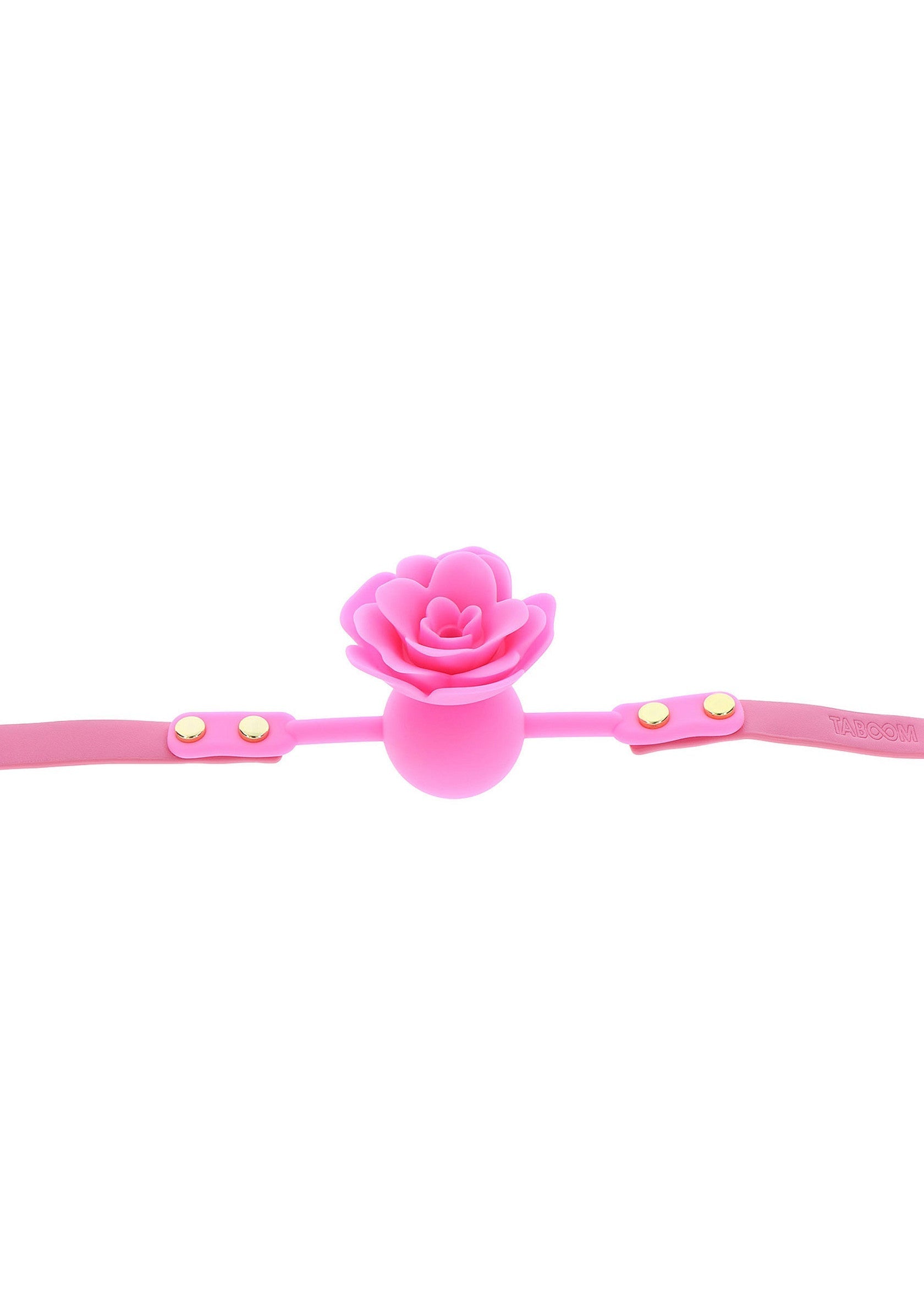 Pink rose ball gag