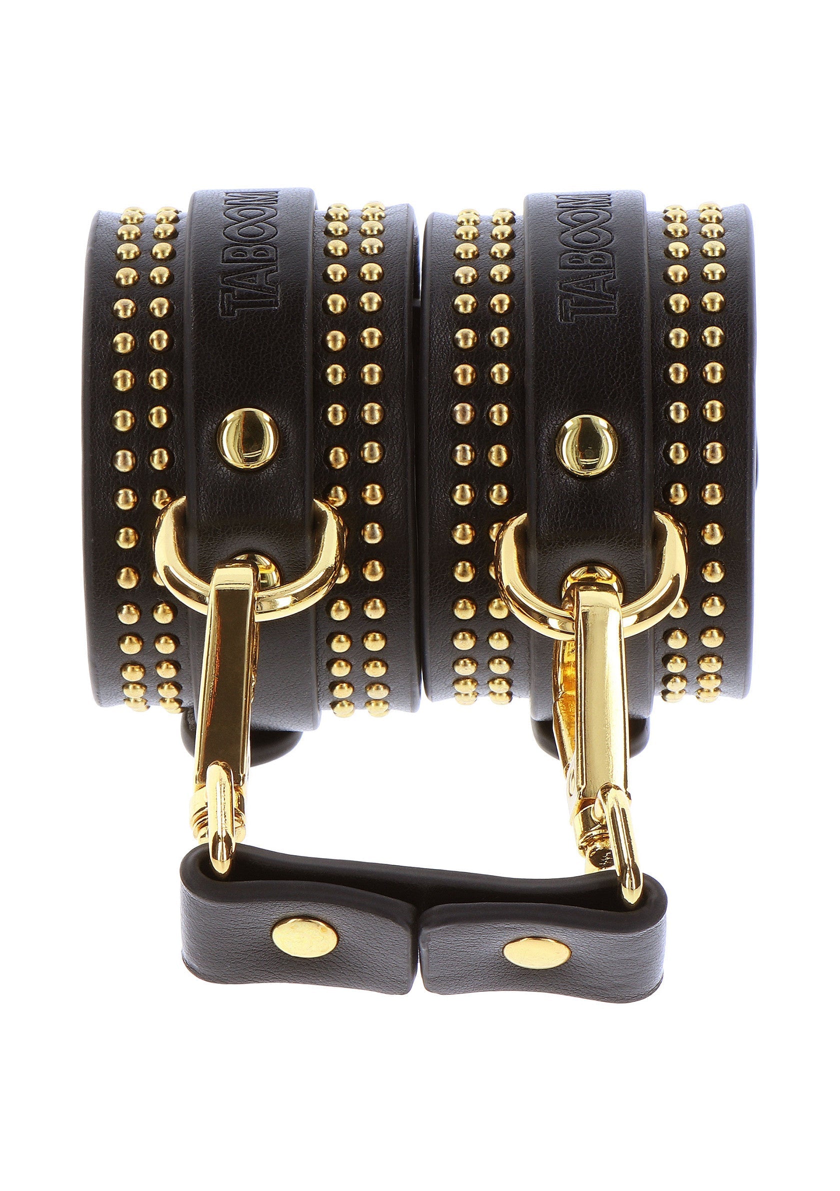 Black studded ankle cuffs set