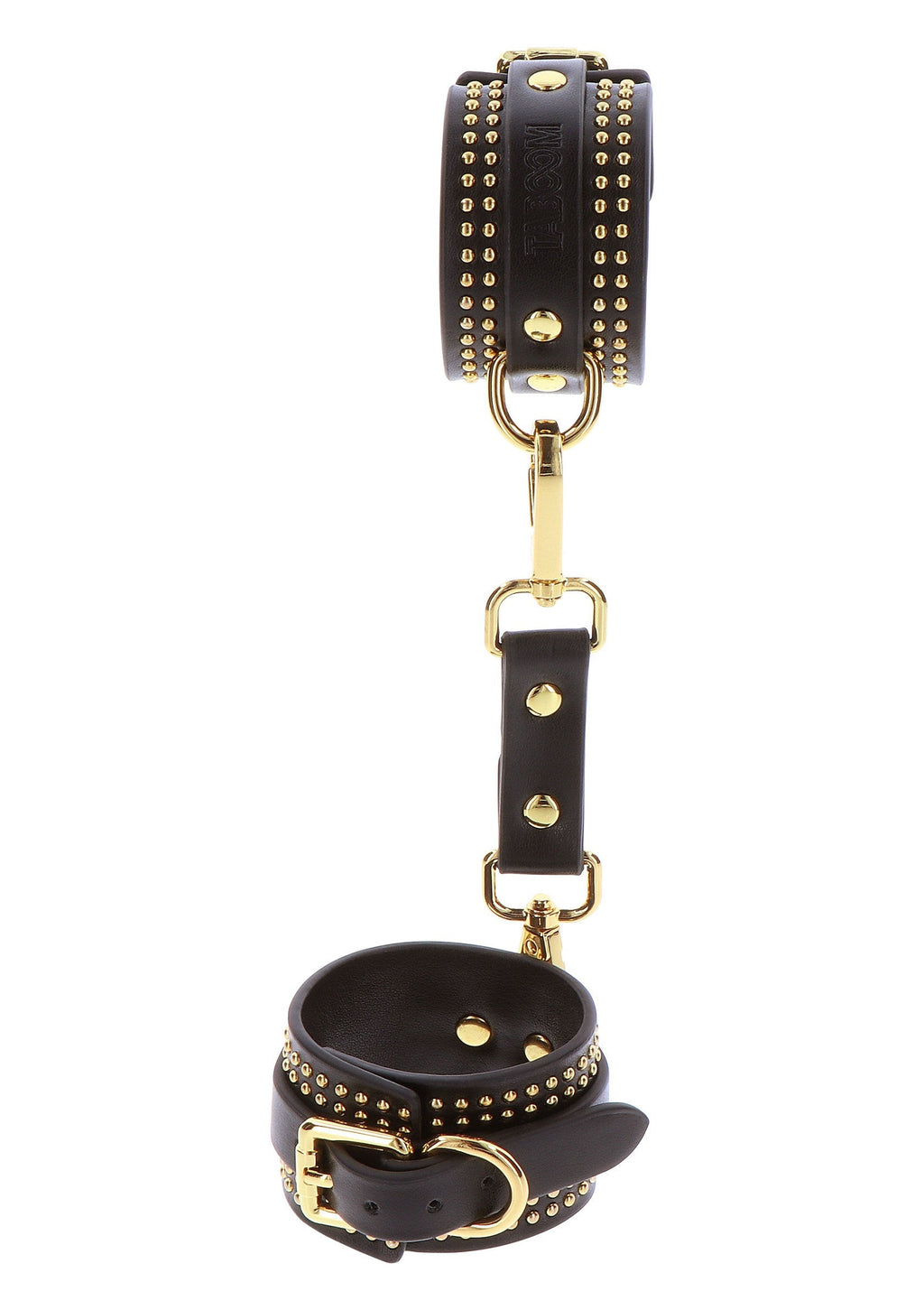 Black studded ankle cuffs set
