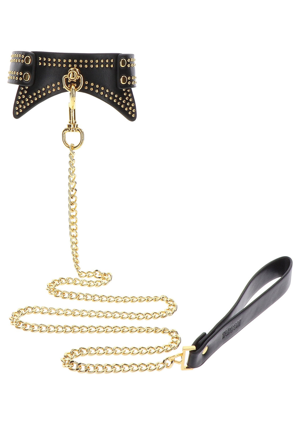 Black studded collar and leash