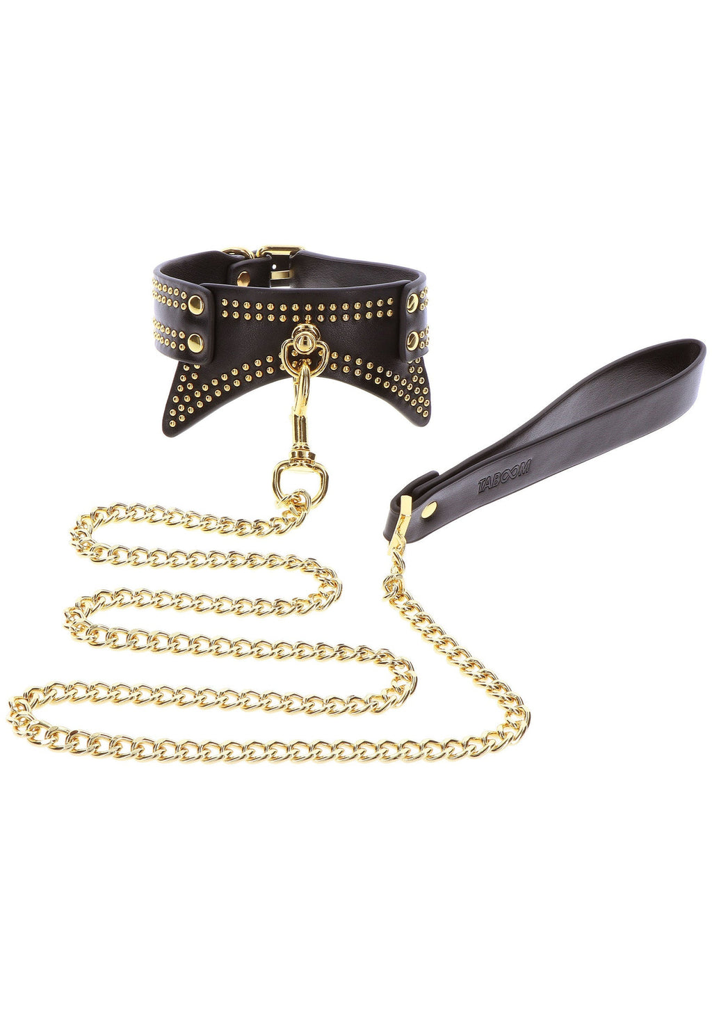 Black studded collar and leash