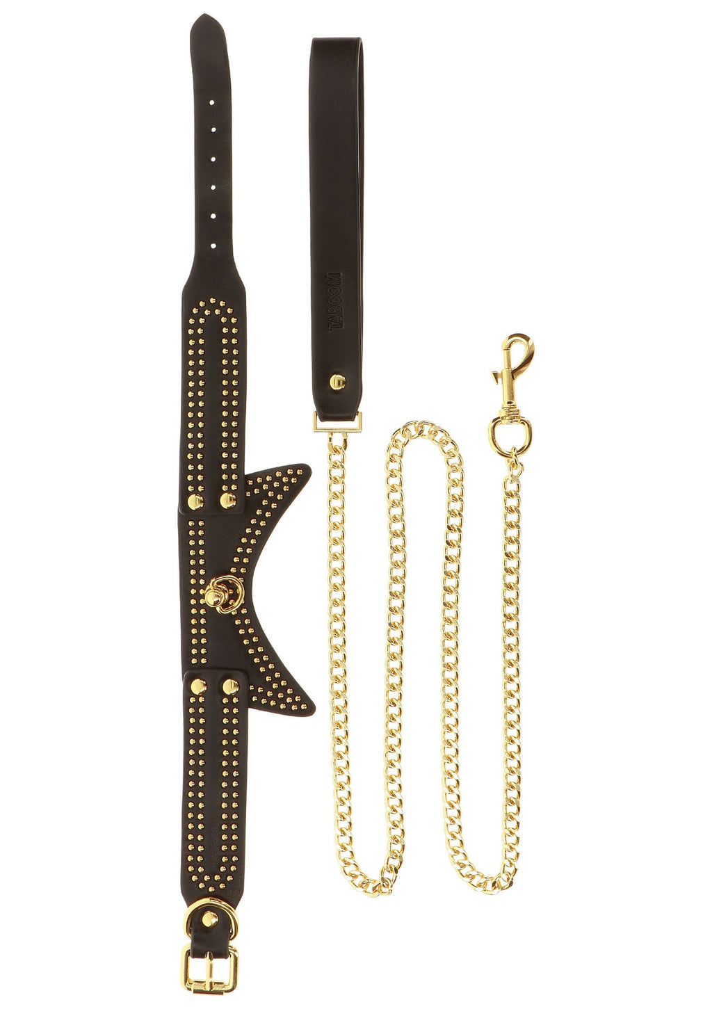 Black studded collar and leash