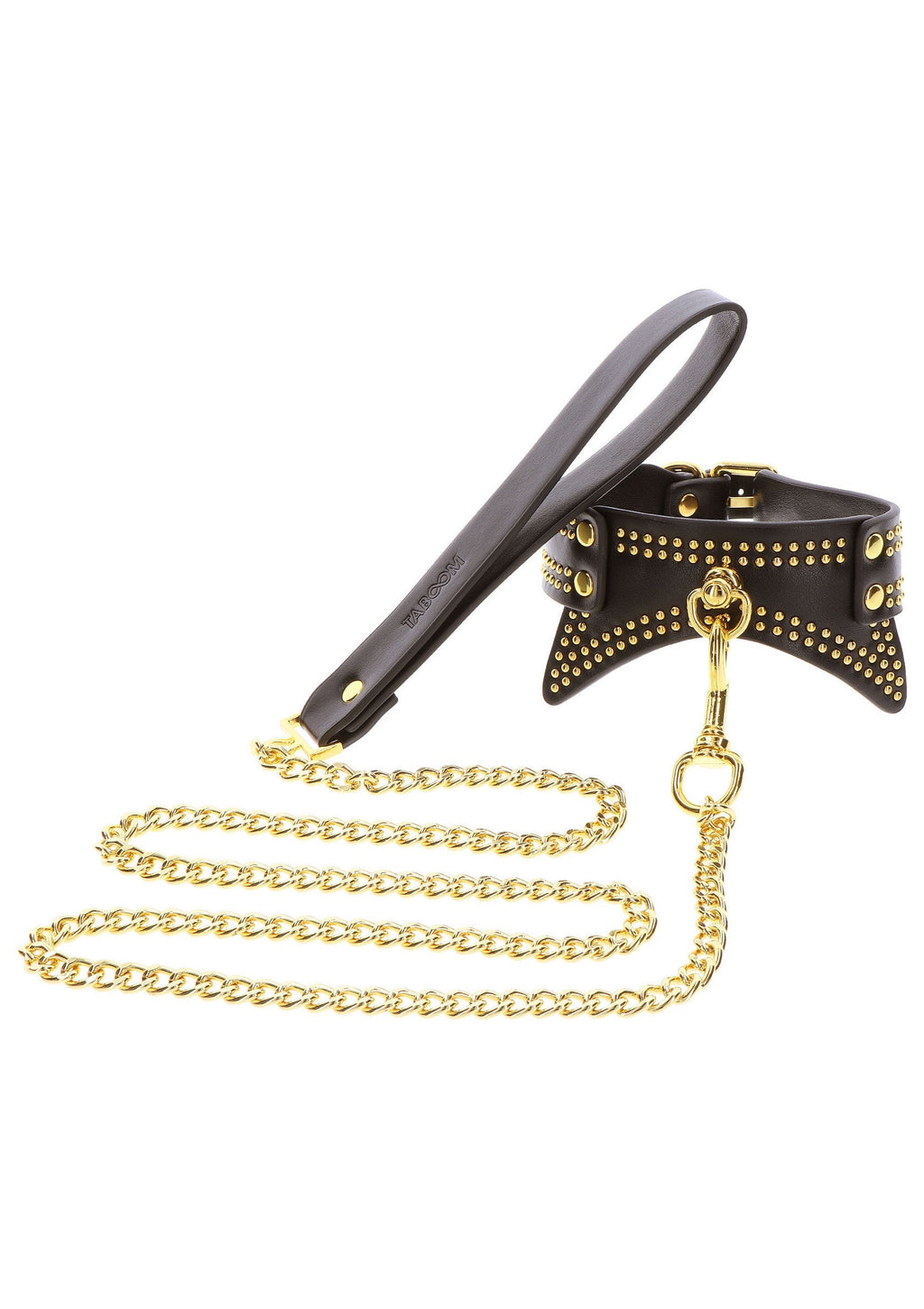 Black studded collar and leash