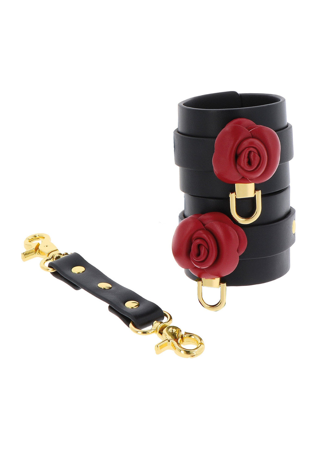 Black Wild Roses Wrist Cuffs