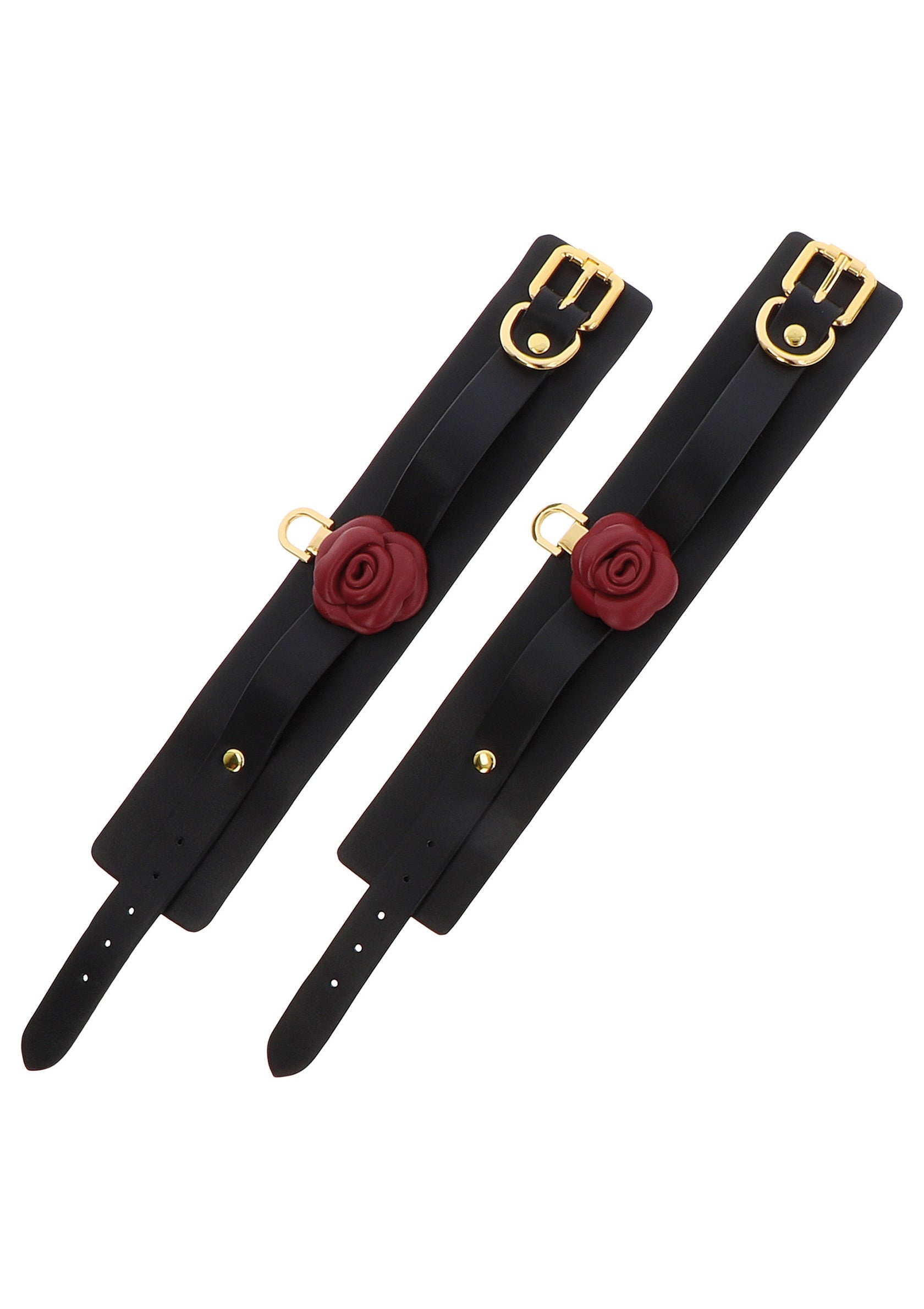 Black Wild Roses Wrist Cuffs