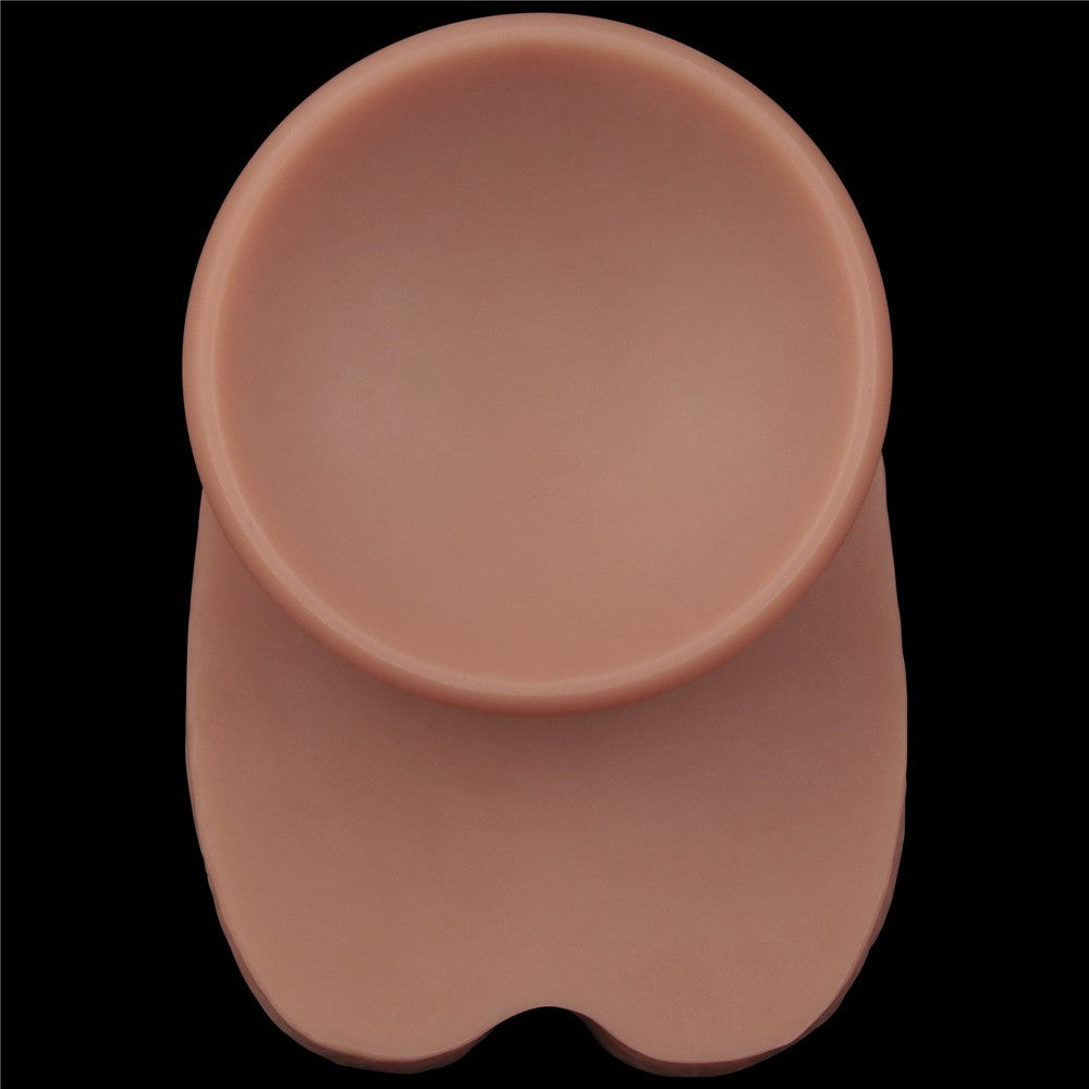 Dildo pieghevole a doppio strato in silicone da 16" XXL (color carne)