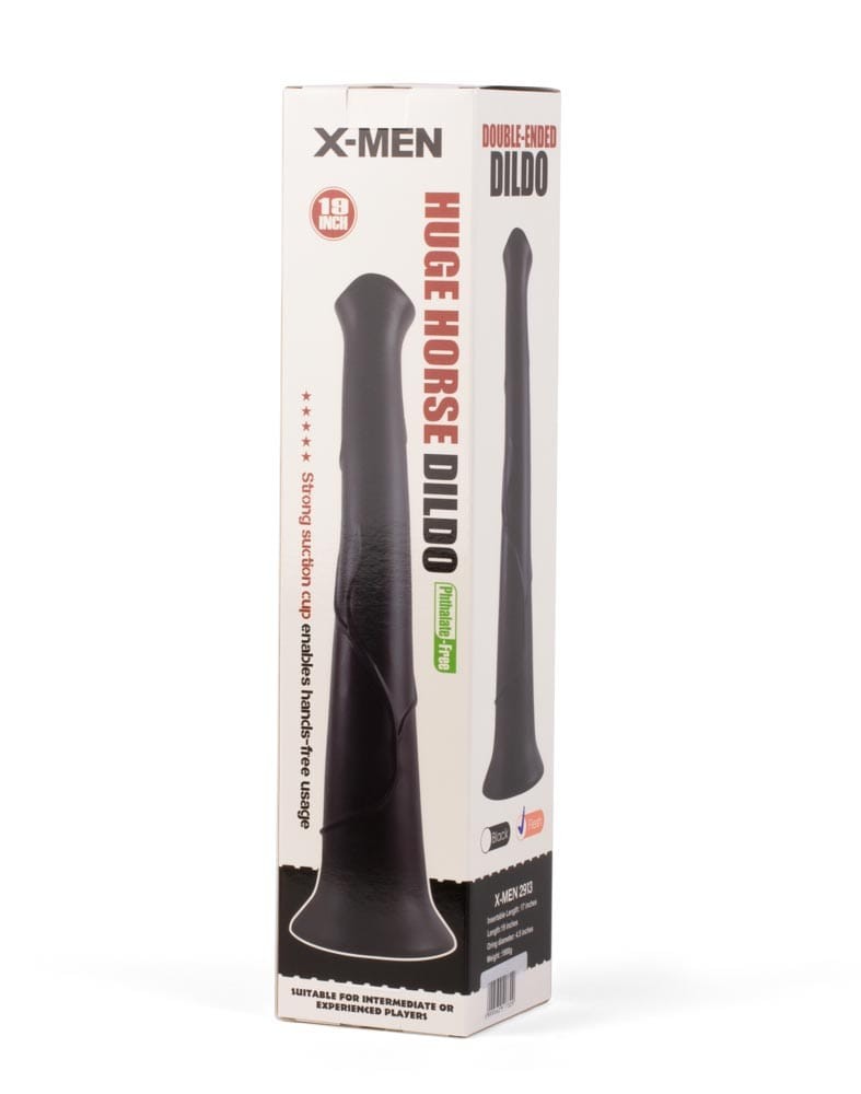 19-inch X-MEN horse dildo in flesh colour