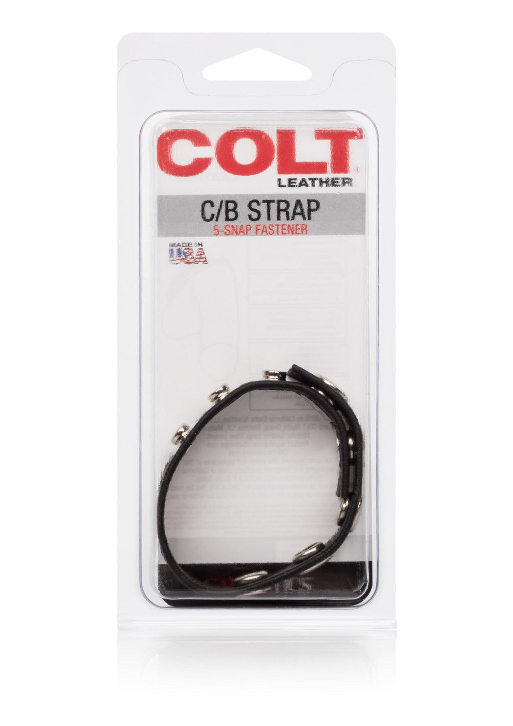 5-button COLT C/B Leather Strap, black