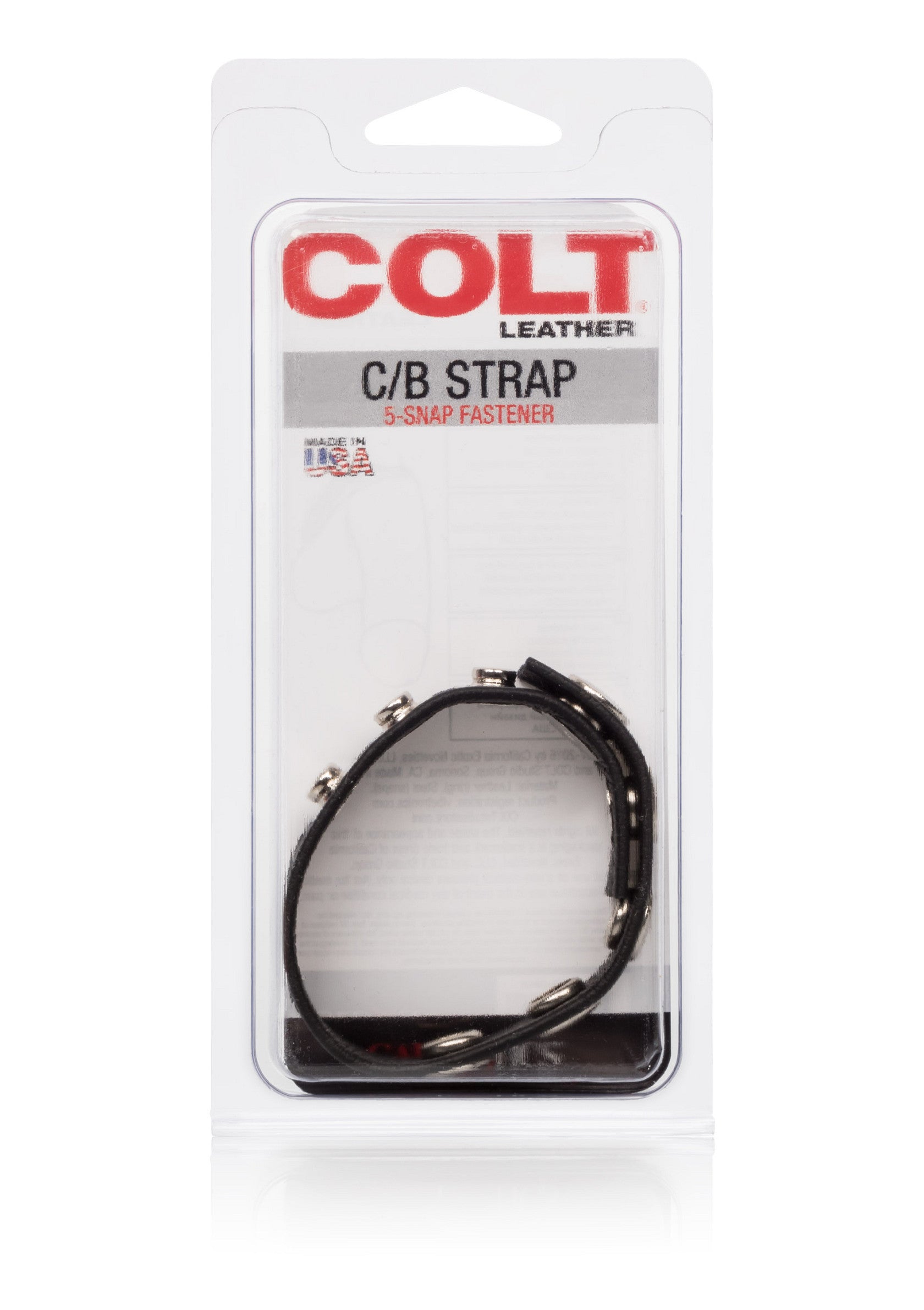 5-button COLT C/B Leather Strap, black
