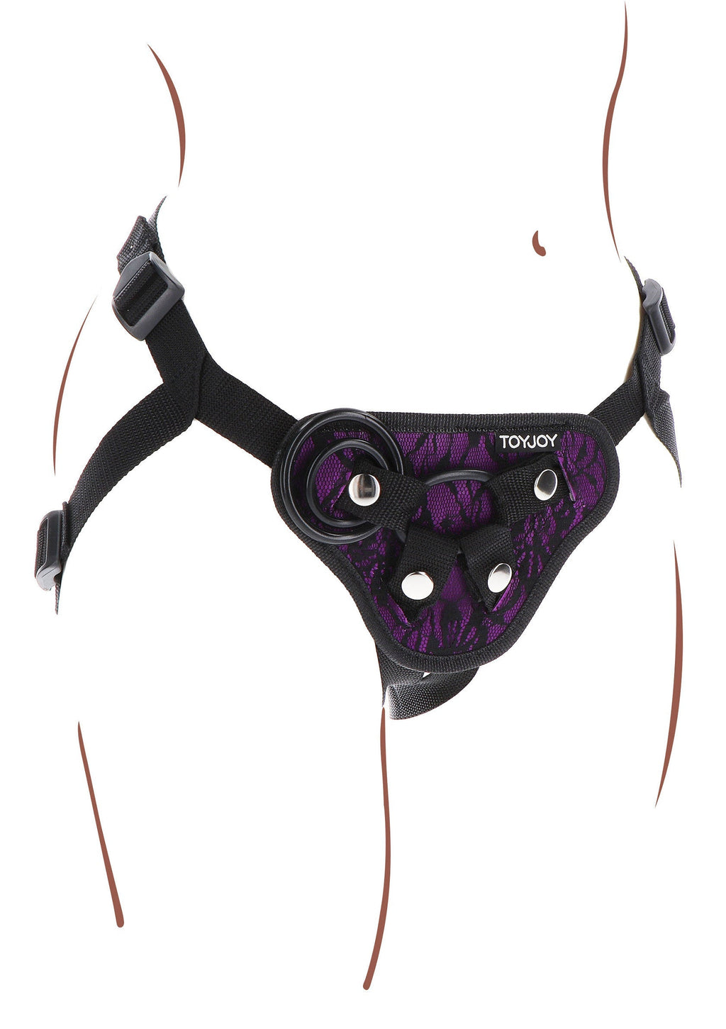 Harness in pizzo viola
