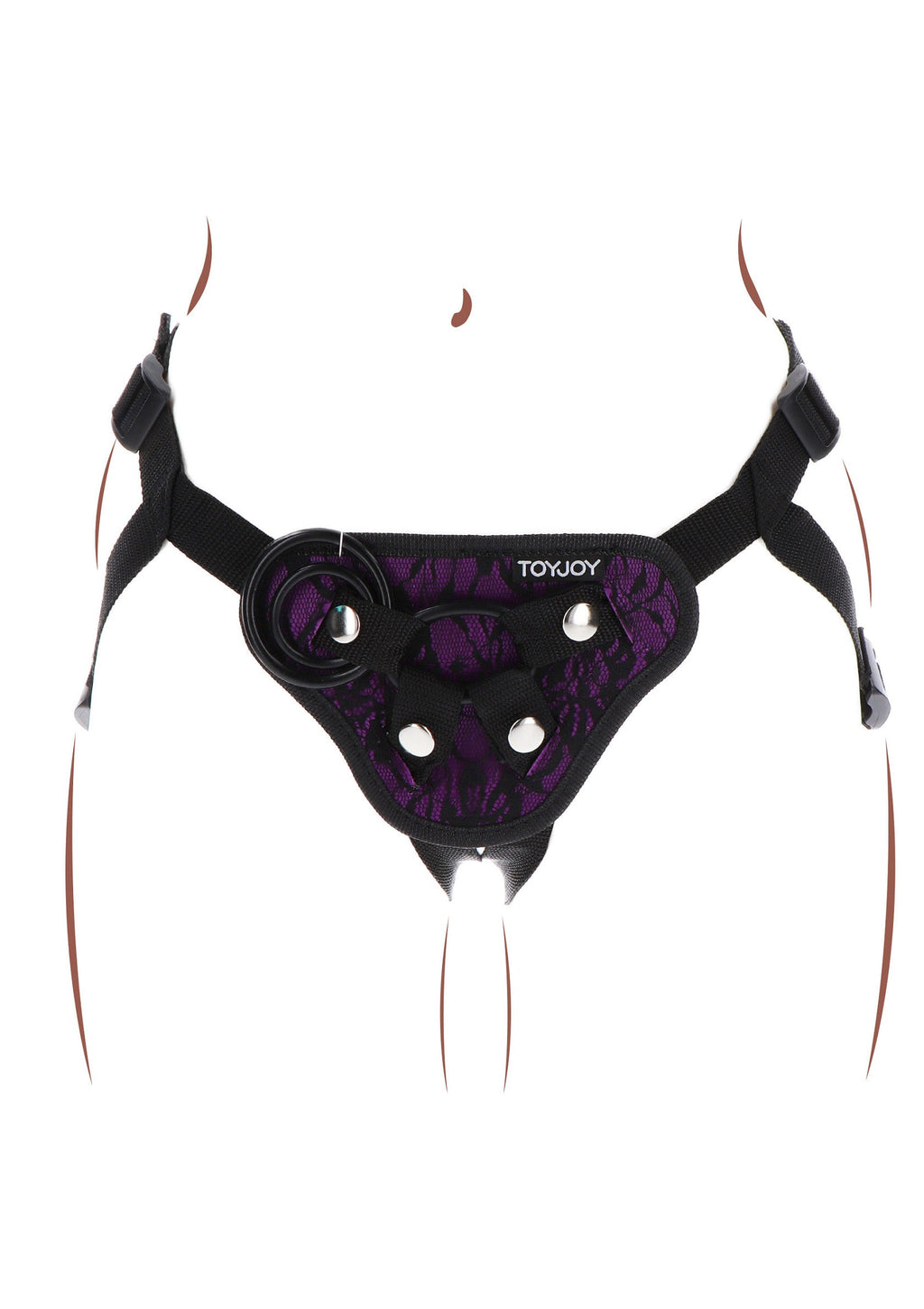 Harness in pizzo viola
