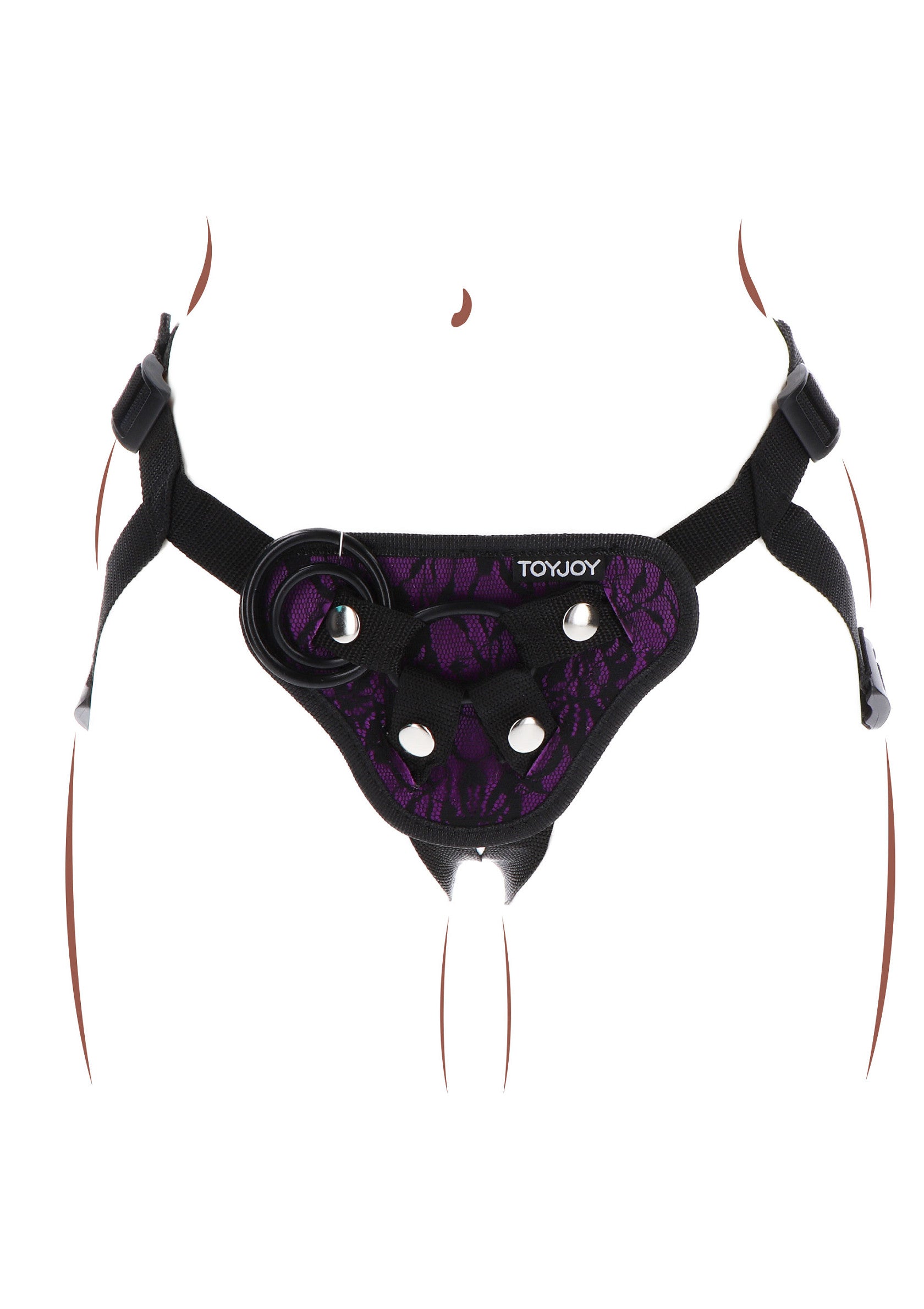 Harness in pizzo viola