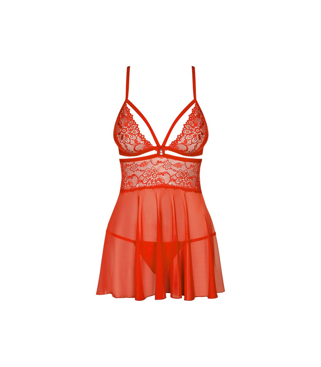 838-CHAPTER-3 BABYDOLL AND RED THONG L/XL