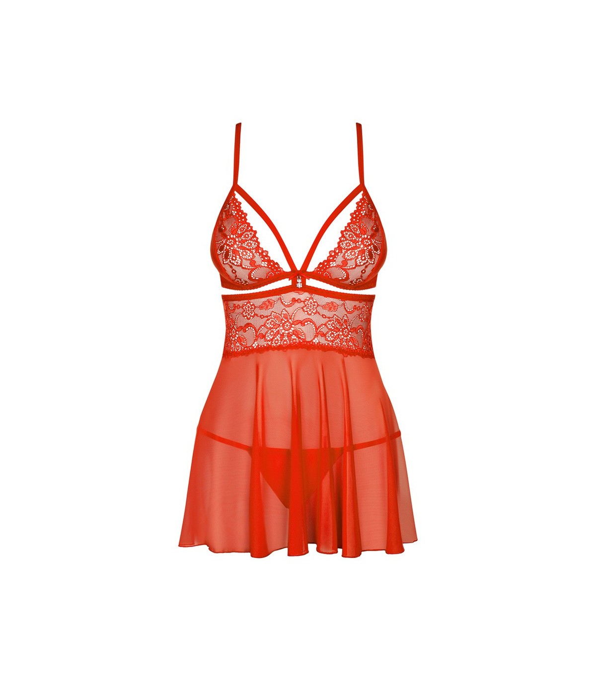 838-CHAPTER-3 BABYDOLL AND RED THONG L/XL
