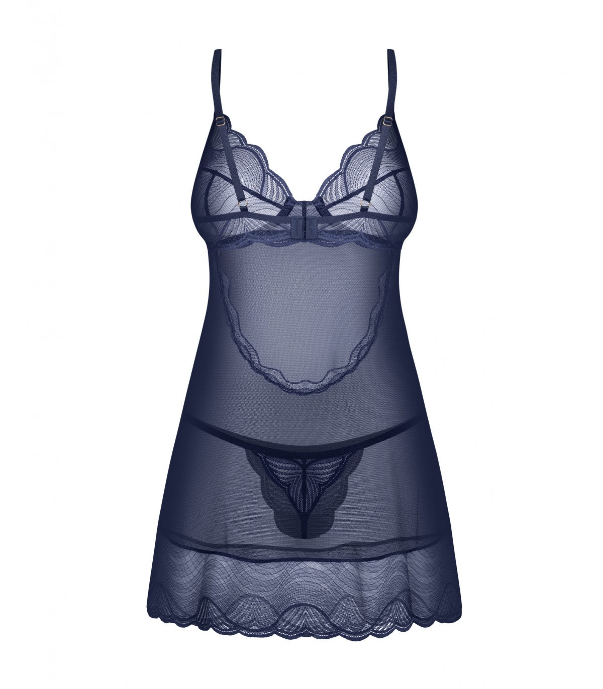 SHIRT AND THONG NIGHTLY BLUE M/L