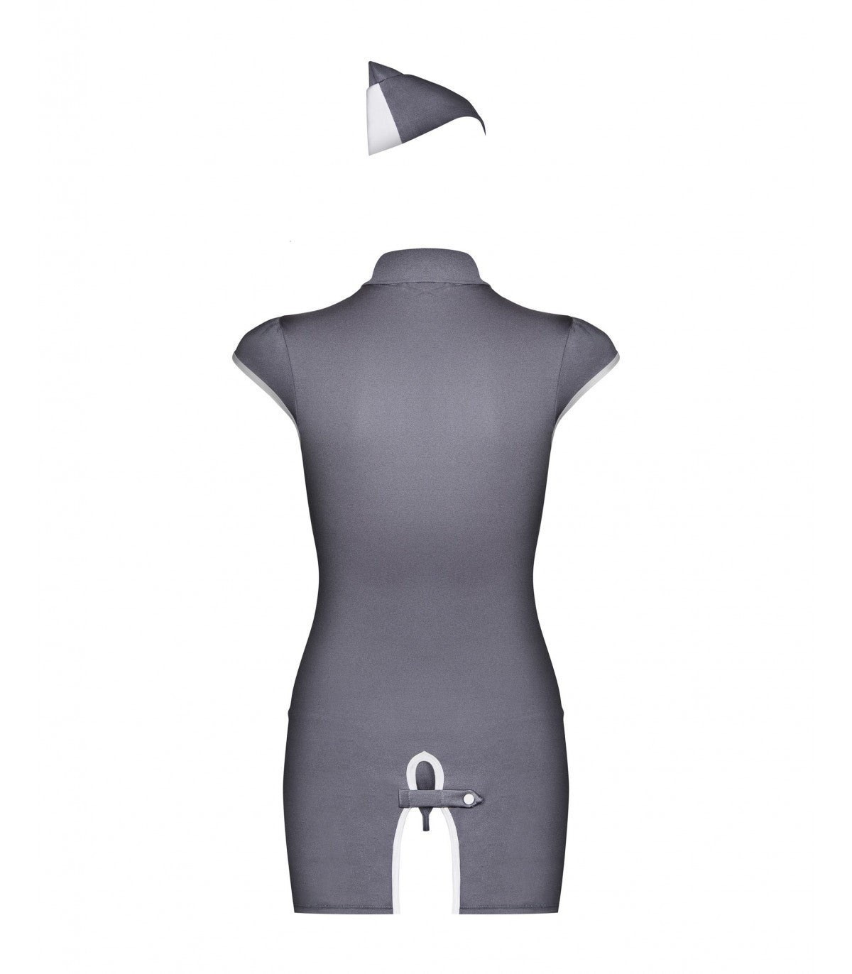 HOSTESS COSTUME 3 PEZZI GRIGIO S/M