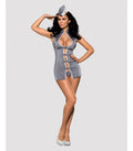 HOSTESS COSTUME 3 PEZZI GRIGIO S/M