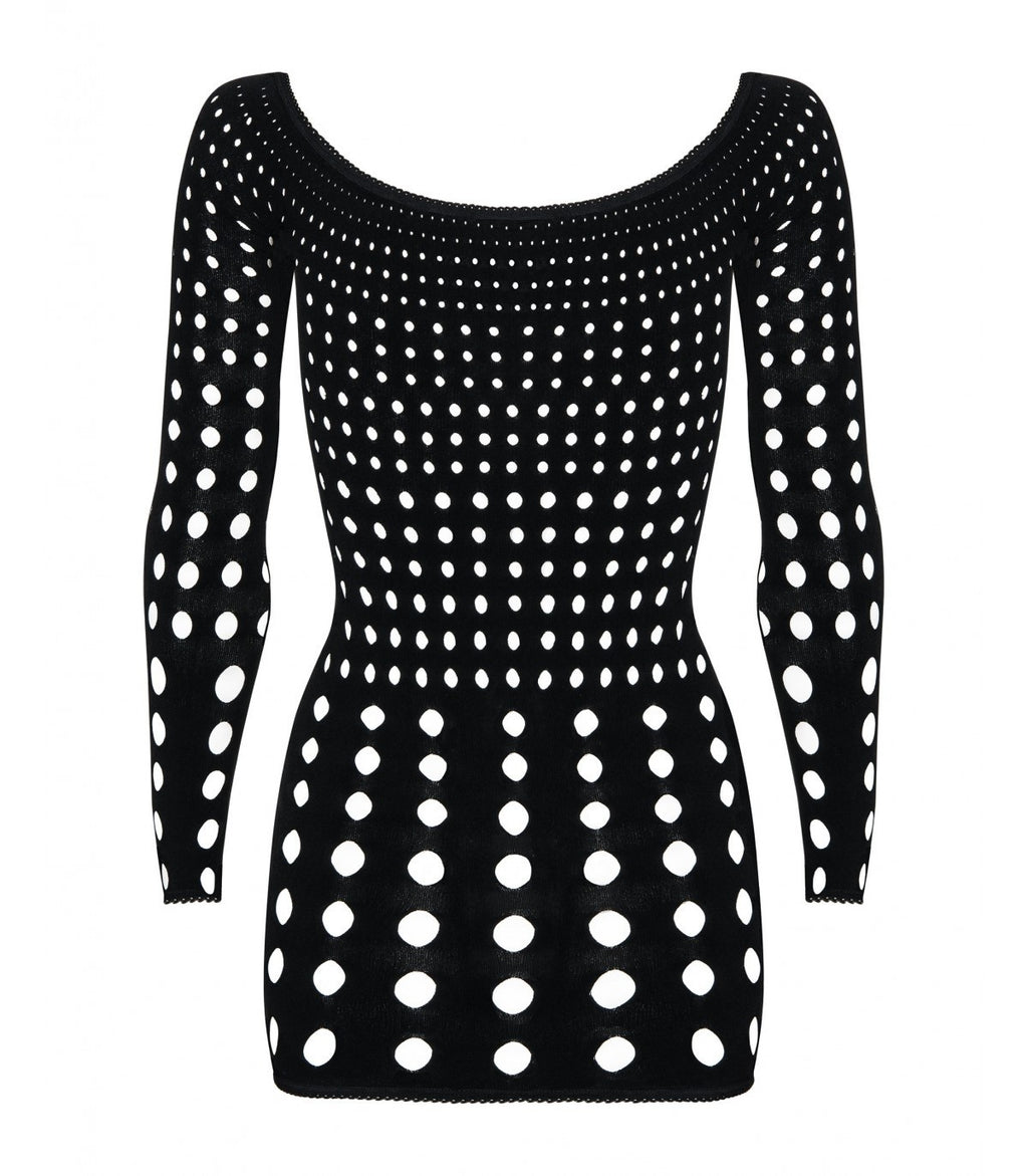 BLACK ROCKER DRESS S/M/L