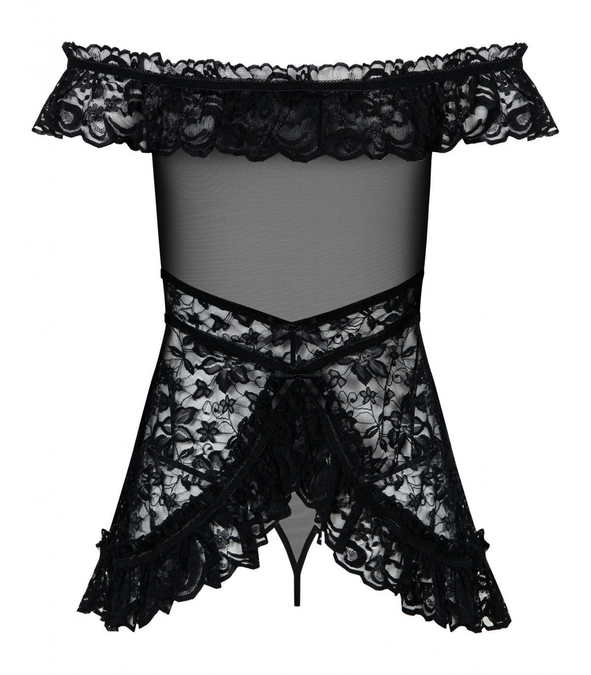 SHIRT AND BLACK FLORES THONG S/M