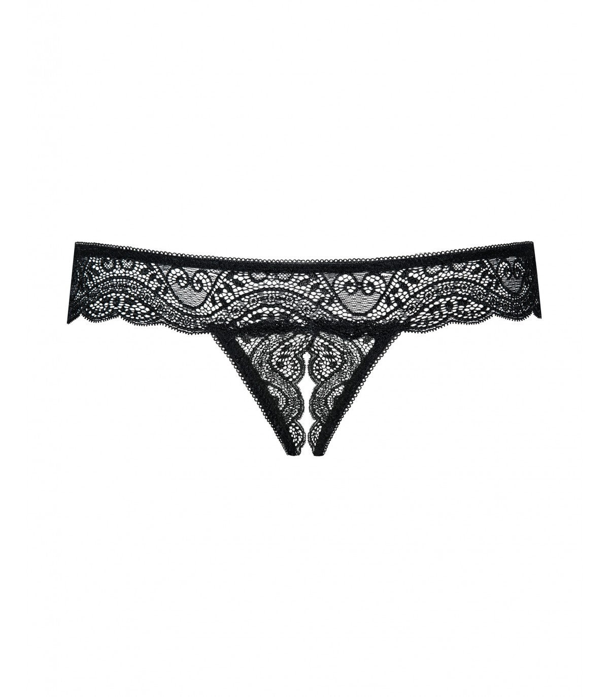 MIAMOR THONG NO CROTCH BLACK L/XL