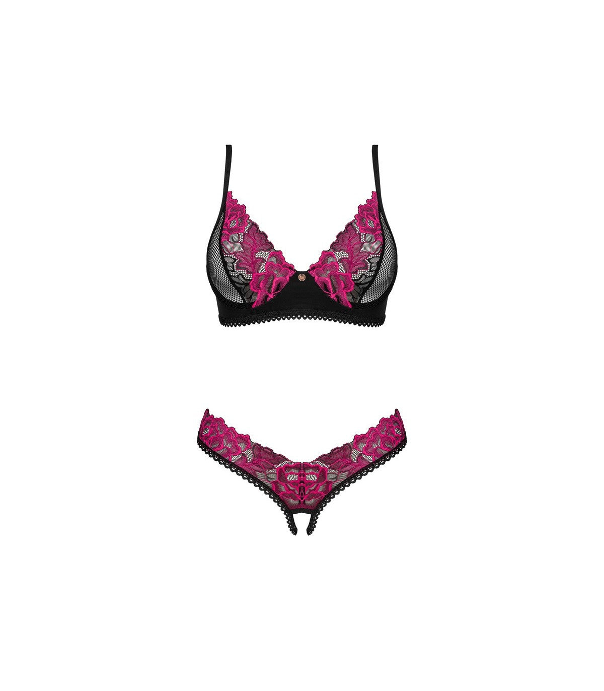 Rosenty 2-piece crotchless set M/L