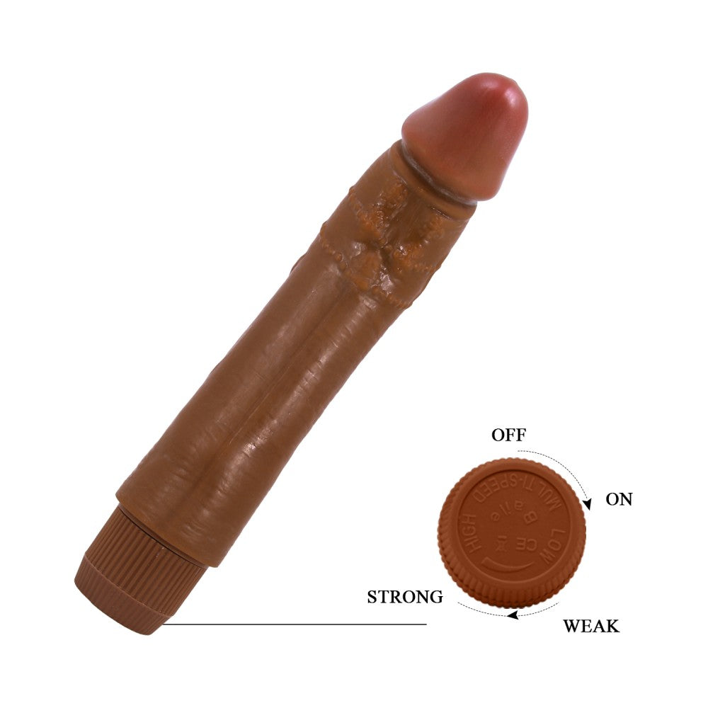 Barbara Dybbuk Realistic Multi-Speed Vibrator 9.5" Brown